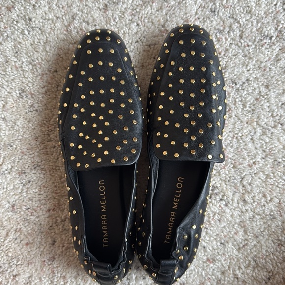 🆕TAMARA MELLON Stow Stud 10 Nappa Loafer Ballet Flat - Picture 13 of 16
